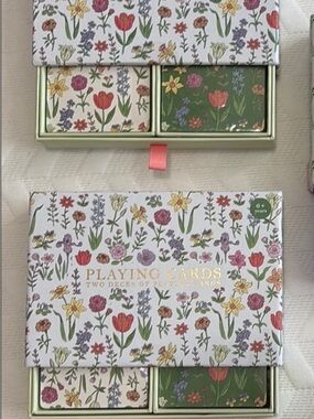 1 New Floral Playing Cards Boxed Set - (have 2 available for purchase)